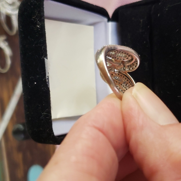 Champagne diamond and diamond ring - Picture 4 of 7